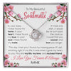 Love Knot Necklace | Personalized To My Beautiful Soulmate Necklace From Husband Love You Longer Wife Birthday Anniversary Wedding Valentines Day Customized Gift Box Message Card | teecentury