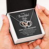 Interlocking Hearts Necklace | Personalized To My Beautiful Wife Necklace From Husband 10 Years Wedding Anniversary For Her Married 10th Anniversary For Her Customized Gift Box Message | teecentury