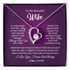 Forever Love Necklace | Personalized To My Beautiful Wife Necklace From Husband I Love You Wife Birthday Anniversary Valentines Day Christmas Jewelry Customized Gift Box Message Card | teecentury