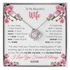 Love Knot Necklace | Personalized To My Beautiful Wife Necklace From Husband Love You Longer Wife Birthday Anniversary Wedding Valentines Day Customized Gift Box Message Card | teecentury