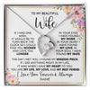 Forever Love Necklace | Personalized To My Beautiful Wife Necklace From Husband My Life My Love Wife Birthday Anniversary Valentines Day Christmas Customized Gift Box Message Card | teecentury