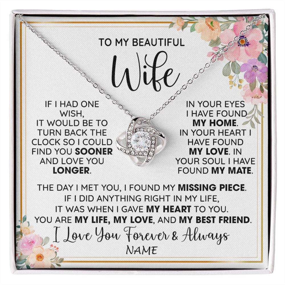 To My Wife Necklace, Wife Gift, Wife Birthday Gift, Anniversary