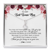 Alluring Beauty Necklace | Personalized To My Best Bonus Mom Necklace from Daughter Thank You For Loving Me Stepmom Jewelry Birthday Mothers Day Christmas Customized Message Card | teecentury