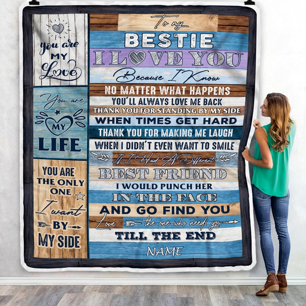 Personalized To My Bestie Blanket From Best Friend Sister You Are