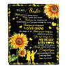 Personalized To My Bestie Blanket From Friend Sister A Good Friend Sunflower Friendship Birthday Graduation Christmas Customized Bed Fleece Throw Blanket | teecentury