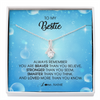 Alluring Beauty Necklace | Personalized To My Bestie Necklace From Friend Sister Always Remember You Are Braver Best Friend Jewelry Birthday Graduation Christmas Customized Message Card | teecentury
