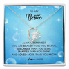 Forever Love Necklace | Personalized To My Bestie Necklace From Friend Sister Always Remember You Are Braver Best Friend Jewelry Birthday Graduation Christmas Customized Message Card | teecentury