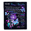 Personalized To My Bonus Daughter Blanket From Bonus Mom Butterfly Braver Stronger Loved Stepdaughter Birthday Graduation Christmas Customized Fleece Blanket | teecentury