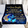Personalized To My Bonus Daughter Blanket From Bonus Mom Butterfly My Love Will Follow You Stepdaughter Birthday Christmas Customized Fleece Blanket | teecentury