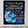 Personalized To My Bonus Daughter Blanket From Bonus Mom Butterfly My Love Will Follow You Stepdaughter Birthday Christmas Customized Fleece Blanket | teecentury