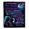 Personalized To My Bonus Daughter Blanket From Mom Butterfly Kindness Happy Beautiful Stepdaughter Birthday Graduation Christmas Customized Fleece Blanket | teecentury