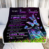 Personalized To My Bonus Daughter Blanket From Stepmother Butterfly Never Forget I Love You Stepdaughter Birthday Christmas Customized Fleece Blanket | teecentury