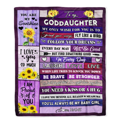 Personalized To My Bonus Daughter Blanket From Stepmother Wood Laugh Love Live Sunflower Stepdaughter Birthday Christmas Customized Bed Fleece Throw Blanket | teecentury
