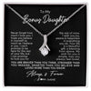Alluring Beauty Necklace | Personalized To My Bonus Daughter Necklace From Stepmom Never Forget How Much I Love You Stepdaughter Birthday Christmas Customized Gift Box Message Card | teecentury