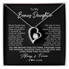 Forever Love Necklace | Personalized To My Bonus Daughter Necklace From Stepmom Never Forget How Much I Love You Stepdaughter Birthday Christmas Customized Gift Box Message Card | teecentury