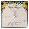 Alluring Beauty Necklace | Personalized To My Bonus Daughter Necklace From Stepmother Stepdad Sunflower You Are My Sunshine Stepdaughter Jewelry Birthday Customized Gift Box Message Card | teecentury