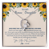 Forever Love Necklace | Personalized To My Bonus Daughter Necklace From Stepmother Stepdad Sunflower You Are My Sunshine Stepdaughter Jewelry Birthday Customized Gift Box Message Card | teecentury