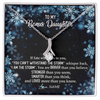 Alluring Beauty Necklace | Personalized To My Bonus Daughter Necklace From Stepmother Whisper Back I Am The Storm Stepdaughter Jewelry Birthday Christmas Customized Message Card | teecentury