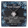 Love Knot Necklace | Personalized To My Bonus Daughter Necklace From Stepmother Whisper Back I Am The Storm Stepdaughter Jewelry Birthday Christmas Customized Message Card | teecentury