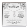 Alluring Beauty Necklace | Personalized To My Bonus Daughter Necklace From Stepmother You're Braver Stronger Smarter Stepdaughter Birthday Customized Jewelry Gift Box Message Card | teecentury