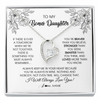 Forever Love Necklace | Personalized To My Bonus Daughter Necklace From Stepmother You're Braver Stronger Smarter Stepdaughter Birthday Customized Jewelry Gift Box Message Card | teecentury