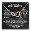 Interlocking Hearts Necklace | Personalized To My Bonus Daughter Viking Necklace From Stepdad I Am So Proud Of You Runes Viking Stepdaughter Christmas Customized Gift Box Message Card | teecentury