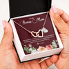 Interlocking Hearts Necklace | Personalized To My Bonus Mom Necklace Thank You For Being A Part Of My Life Mother In Law Stepmom Jewelry Birthday Mothers Day Customized Gift Box Message Card | teecentury