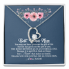Forever Love Necklace | Personalized To My Bonus Mom Necklace from Daughter Thank You For Loving Me Bonus Mom Jewelry Birthday Mothers Day Christmas Customized Message Card | teecentury