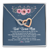 Interlocking Hearts Necklace | Personalized To My Bonus Mom Necklace from Daughter Thank You For Loving Me Bonus Mom Jewelry Birthday Mothers Day Christmas Customized Message Card | teecentury