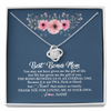 Love Knot Necklace | Personalized To My Bonus Mom Necklace from Daughter Thank You For Loving Me Bonus Mom Jewelry Birthday Mothers Day Christmas Customized Message Card | teecentury