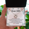 Love Knot Necklace | Personalized To My Bonus Sister Necklace You're My Sister Also My Friend Sister Pendant Jewelry Wedding Birthday Christmas Customized Gift Box Message Card | teecentury