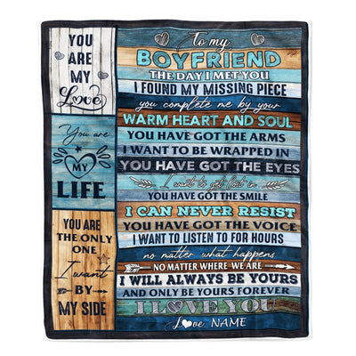 Personalized To My Boyfriend Blanket From Girlfriend I Love You Blessing Sweet Birthday Anniversary Valentine's Day Christmas Customized Fleece Blanket Blanket | Teecentury.com