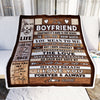 Personalized To My Boyfriend Blanket From Girlfriend Wood You Meaning To Me Love You Boyfriend Anniversary Valentines Day For Her Christmas Fleece Blanket Blanket | Teecentury.com