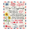 Personalized To My Boyfriend Blanket Love Big Hug Air Mail Letter Sunflower Boyfriend For Him Birthday Valentines Day Christmas Fleece Throw Blanket Blanket | Teecentury.com