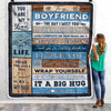 Personalized To My Boyfriend Blankets From Girlfriend You Are My Love It A Big Hug Boyfriend Birthday Valentine's Day Christmas Customized Fleece Blanket Blanket | Teecentury.com