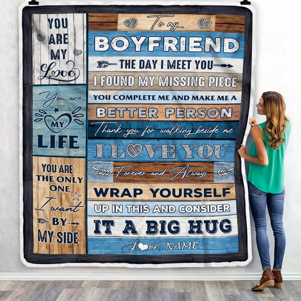 Customized blankets top for boyfriend