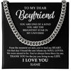 Cuban Link Chain Necklace | Personalized To My Boyfriend Necklace From Girlfriend You Are One Of A Kind Boyfriend Birthday Valentines Day Christmas Customized Gift Box Message Card | teecentury