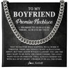 Cuban Link Chain Necklace | Personalized To My Boyfriend Promise Necklace From Girlfriend Always Be There Boyfriend Birthday Valentines Day Christmas Customized Gift Box Message Card | teecentury