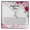 Alluring Beauty Necklace | Personalized To My Boyfriend's Mom Necklace Flower Forever Be Grateful Boyfriend's Mom Birthday Mother's Day Pendant Jewelry Customized Gift Box Message Card | teecentury