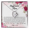Forever Love Necklace | Personalized To My Boyfriend's Mom Necklace Flower Forever Be Grateful Boyfriend's Mom Birthday Mother's Day Pendant Jewelry Customized Gift Box Message Card | teecentury