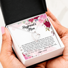Forever Love Necklace | Personalized To My Boyfriend's Mom Necklace Flower Forever Be Grateful Boyfriend's Mom Birthday Mother's Day Pendant Jewelry Customized Gift Box Message Card | teecentury