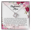 Love Knot Necklace | Personalized To My Boyfriend's Mom Necklace Flower Forever Be Grateful Boyfriend's Mom Birthday Mother's Day Pendant Jewelry Customized Gift Box Message Card | teecentury