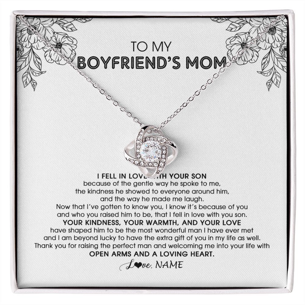 To My Boyfriend's Mom Necklace, Mother in Law Jewelry Gift for