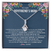 Alluring Beauty Necklace | Personalized To My Boyfriend's Mom Necklace I am Grateful For You And Your Son Boyfriend's Mom Mother's Day Birthday Jewelry Customized Gift Box Message Card | teecentury