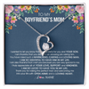 Forever Love Necklace | Personalized To My Boyfriend's Mom Necklace I am Grateful For You And Your Son Boyfriend's Mom Mother's Day Birthday Jewelry Customized Gift Box Message Card | teecentury