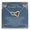 Interlocking Hearts Necklace | Personalized To My Boyfriend's Mom Necklace Thank You For Raising Wonderful Son Boyfriend's Mom Mother's Day Pendant Jewelry Customized Gift Box Message Card | teecentury
