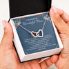 Interlocking Hearts Necklace | Personalized To My Boyfriend's Mom Necklace Thank You For Raising Wonderful Son Boyfriend's Mom Mother's Day Pendant Jewelry Customized Gift Box Message Card | teecentury