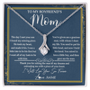 Alluring Beauty Necklace | Personalized To My Boyfriend's Mom Necklace Thank You For Rasing The Man Boyfriends Mom Mother's Day Birthday Pendant Jewelry Customized Gift Box Message Card | teecentury
