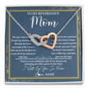 Interlocking Hearts Necklace | Personalized To My Boyfriend's Mom Necklace Thank You For Rasing The Man Boyfriends Mom Mother's Day Birthday Pendant Jewelry Customized Gift Box Message Card | teecentury