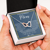 Interlocking Hearts Necklace | Personalized To My Boyfriend's Mom Necklace Thank You For Rasing The Man Boyfriends Mom Mother's Day Birthday Pendant Jewelry Customized Gift Box Message Card | teecentury